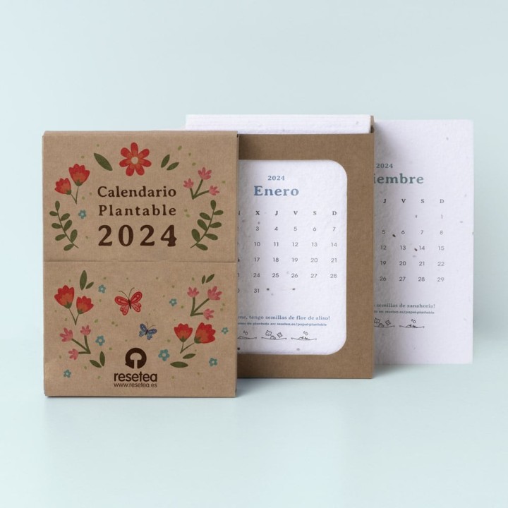 Calendario Plantable 2024: ¡Haz de tu año un ecoamigable viaje de crecimiento!
