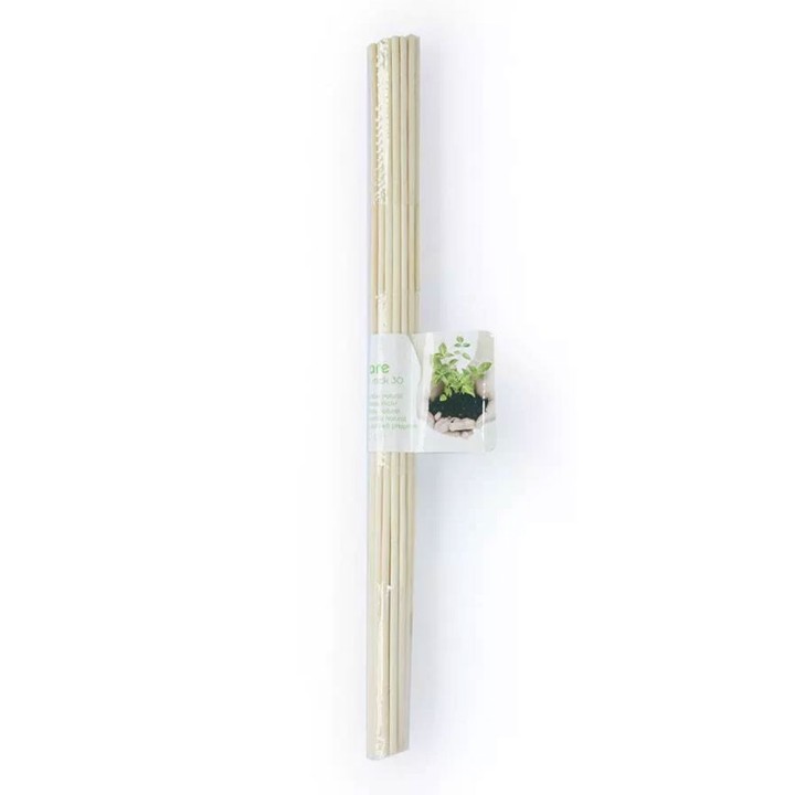 Tutores de bambú natural 30cm (20 uds) para macetas de plantas