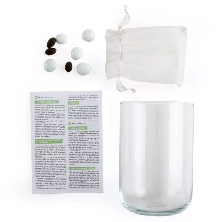Kit para sembrar semillas de Lotus en agua