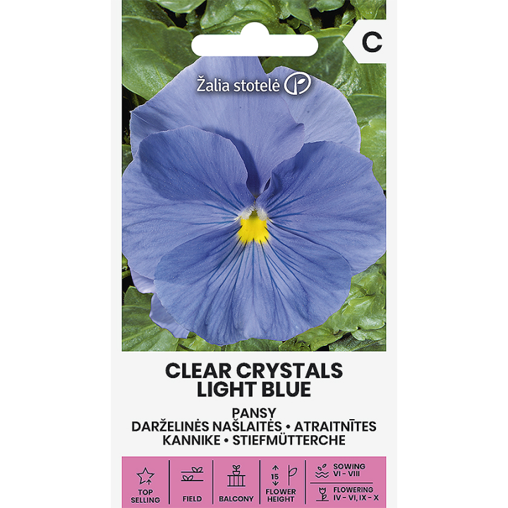 Pensamiento Clear Crystals Azul Claro - Semillas