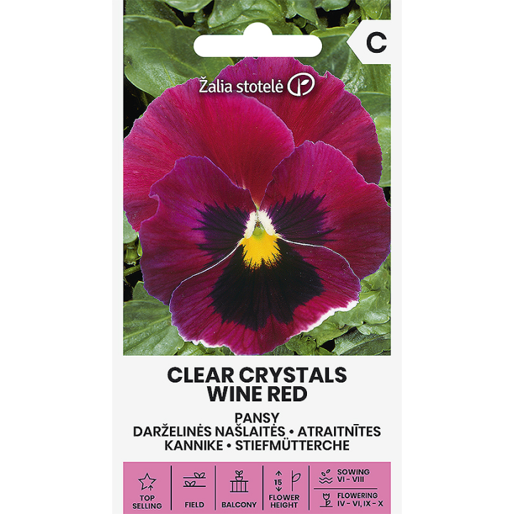 Pensamiento Clear Crystals Burdeos - Semillas