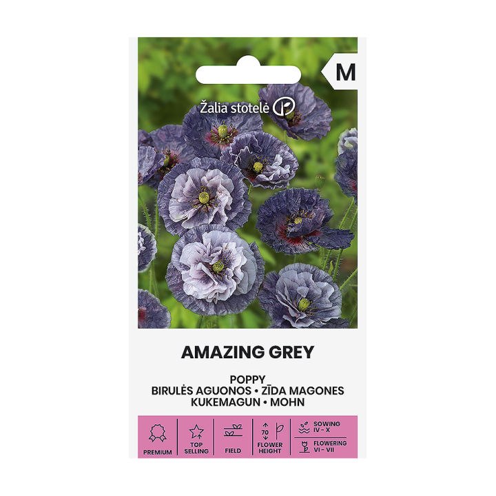 Amapola, Amazing grey - Semillas