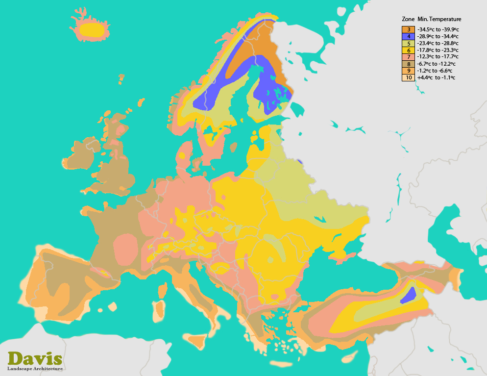 mapa rusticidad Europa