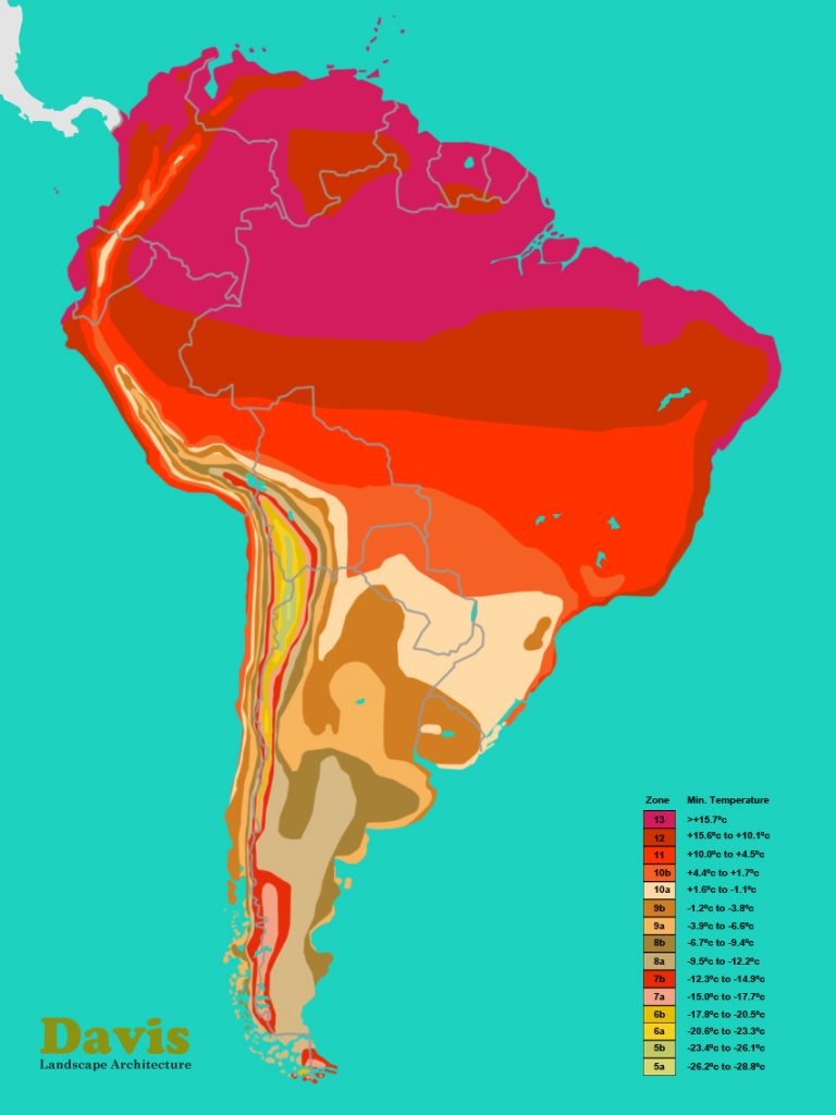 Mapa rusticidad Sudamérica