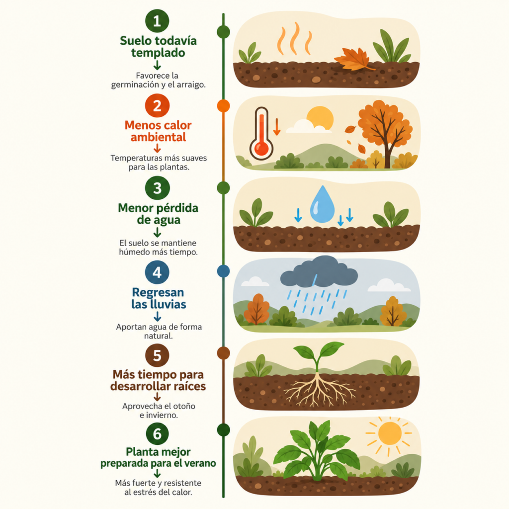 infografia sobre plantar en otoño