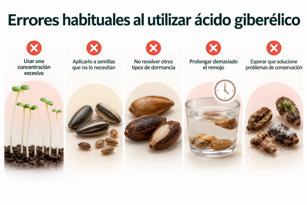 errores habituales al utilizar ácido giberélico